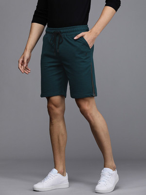 WROGN Solid Men Dark Blue Regular Shorts