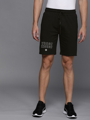 WROGN Printed Men Black Regular Shorts