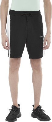 Ajile By Pantaloons Solid, Striped Men Black Sports Shorts