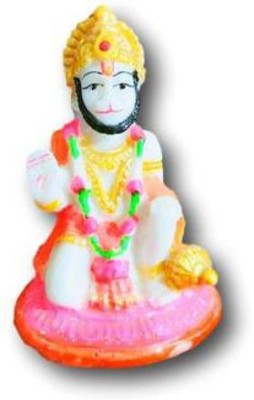 gandak Lord Hanuman/Ram Bhakt hanuman Car/Home/Office/shop/Gift 10 cm Decorative Showpiece  -  9 cm(Marble, Multicolor)