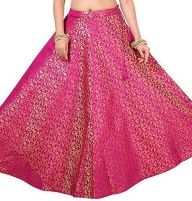 VTU ENTERPRISE Solid Women Flared Pink Skirt