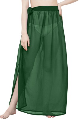 MIRCHI FASHION Solid Women Straight Dark Green Skirt