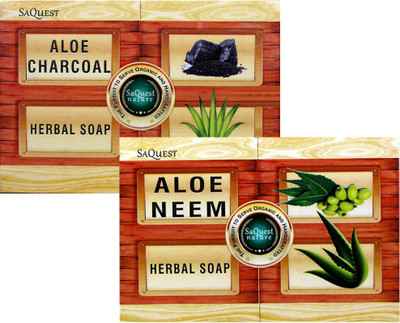 SaQuest Aloe charcoal and aloe neem(2 x 50 g)