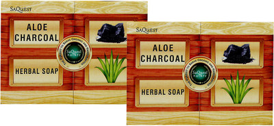 SaQuest Aloe vera charcoal pack of 2(2 x 50 g)