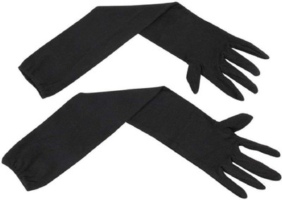 Adnate Cotton Full Hand Gloves for Sun Protection Bike Riding set of 2 pair Driving Gloves(Black)