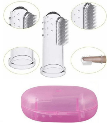 TEDRED Silicon Baby Finger Brush with Storage Box Ultra Soft Toothbrush