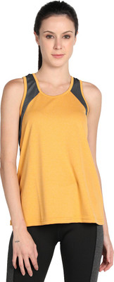 CHKOKKO Casual Color Block Women Yellow Top