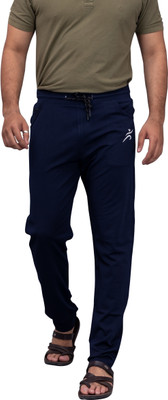 fithub Solid Men Blue Track Pants