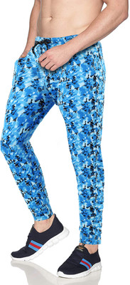 AVOLT Printed Men Blue Track Pants