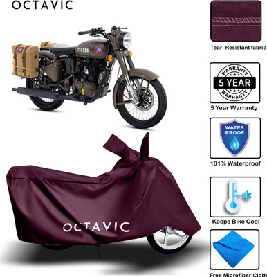 AUTOCAD Waterproof Two Wheeler Cover for Royal Enfield(Classic 500, Maroon)