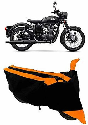 bittt Two Wheeler Cover for Royal Enfield(Bullet Trials 350, Orange)