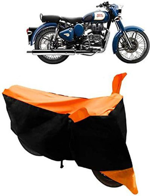 bittt Two Wheeler Cover for Royal Enfield(Bullet 350 Twinspark, Orange)
