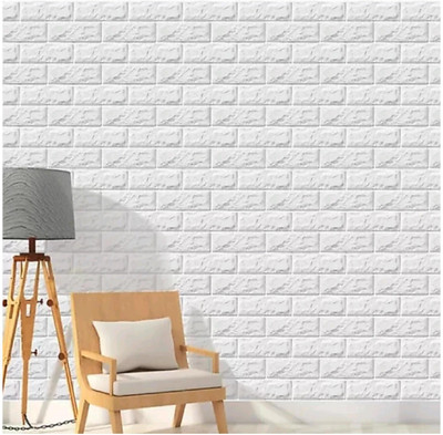 manya export Architecture White Wallpaper(77 cm x 70 cm, Pack of 5)