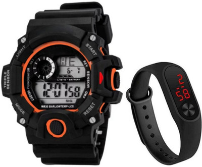 Trex 03540 PU Strap Digital Chrono Working Alarm Clock,Stop Watch Semi Water Resistance Digital Watch  - For Boys & Girls