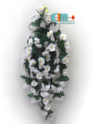 OM COLLECTIONS Artificial Creepers hanging flower Multicolor Daisy Artificial Flower  with Pot(32 inch, Pack of 1, Vine & Creepers)