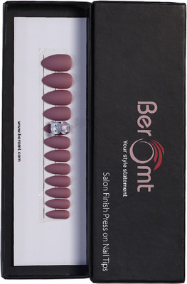 BEROMT CUTE CHARM FALSE NAILS - 14 PURPLE(Pack of 12)