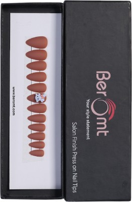 BEROMT CUTE CHARM FALSE NAILS - 08 BROWN(Pack of 12)