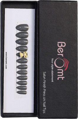BEROMT CUTE CHARM FALSE NAILS - 11 GREY(Pack of 12)