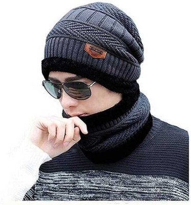 Rozti Solid Beanie Cap(Pack of 2)