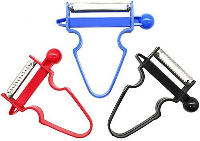 BALKRISHNA ENTERPRISE Magic Trio Peeler Multi Functional Vegetable Peeler for Kitchen , Set of 3 Y Shaped Peeler(Multicolor)