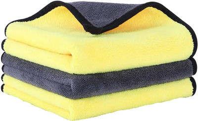 BROGBUS 900 GSM Microfiber Dual Sided, Extra Thick Plush Towel (Pack Of 02) Wet and Dry Wet and Dry Microfiber Cleaning Cloth(2 Units)