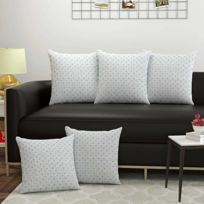 TURIYA Polycotton Cushions Cover(Pack of 5, 40 cm*40 cm, Grey)
