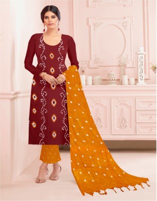 PRANJAL ART Georgette Checkered, Embellished, Printed, Geometric Print Kurta & Churidar Material