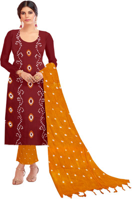 PRANJAL ART Georgette Checkered, Embellished, Printed, Geometric Print Kurta & Churidar Material