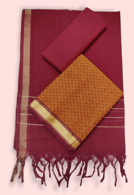 SHREE MAHAVEER HANDLOOMS Cotton Blend Printed Salwar Suit Material