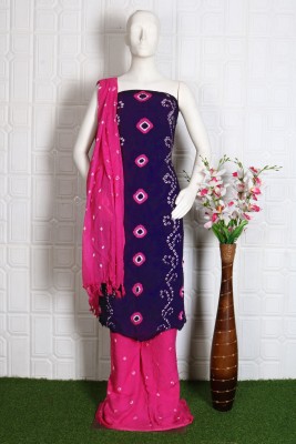 KRENIW Viscose Rayon Polka Print, Printed, Self Design, Colorblock Salwar Suit Material