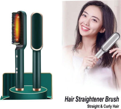 SYMFLOW Hair Brush Curling Anti-perm Straight Hair Comb Hair Iron Hair Styler Tool S13 Professional HQT 909b Hair Straightener comb Styler 5 Temperature Control S13 Hair Straightener Brush(Multicolor)