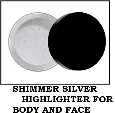 KAIASHA Intense Silver Shimmer Powder Loose Face Shiner  Highlighter(SILVER)
