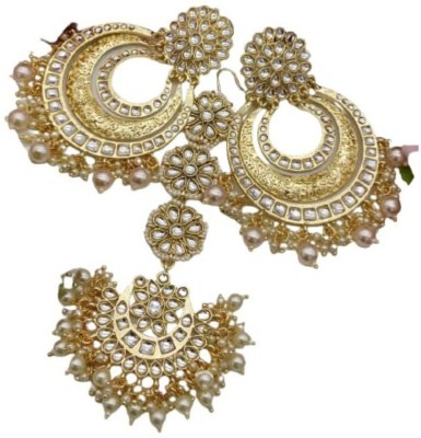 MAKHAN Alloy Gold-plated Gold Jewellery Set(Pack of 2)