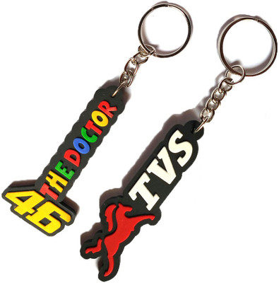 Meeko.com The doctor 46 & Tvs rubber bike key chain Key Chain