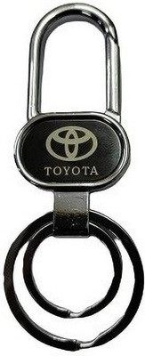MOREL METAL PLATED FINISH DOUBLE SIDED KEYCHAIN FOR CAR(TOYOTA) HOOK KEYCHAIN HOLDER Key Chain