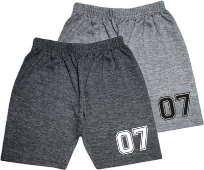 AMAZEE Short For Boys Sports Printed Polyester(Grey, Pack of 2)