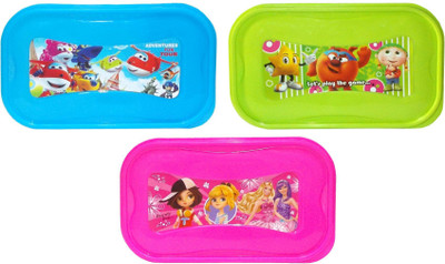 Kotak Sales Dazzy Small Lunchbox 500ML Container with 2 in 1 Spoon Fork 120ML Dip Leak Proof 1 Containers Lunch Box(500 ml)