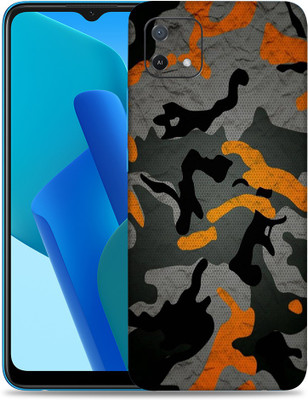 SkinoMania Oppo-A16e Mobile Skin(Multicolor Camo-Orange)