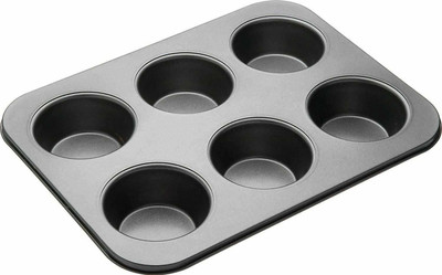 SEVENSPACE Carbon Steel Cupcake/Muffin Mould 6(Pack of 1)