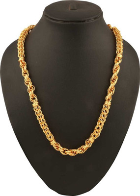 LABHUBAMON Neck chain for mens and chain for boy gold plated Gold-plated Plated Copper Chain Set