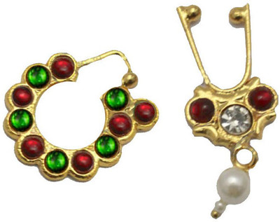 Vadaamalar Metal Nose Ring Set(Pack of 2)