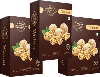 KHARAWALA'S California Premium White Walnuts (Akhrot) Pack of 3 (250 gms each) Walnuts(3 x 250 g)