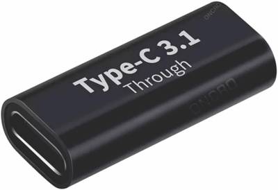 ONCRO Black Female to Female Type c Jointer Adapter Coupler Extender Connector Extension Phone Converter