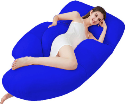 OneNonly Microfibre Solid Pregnancy Pillow Pack of 1(Navy Blue)