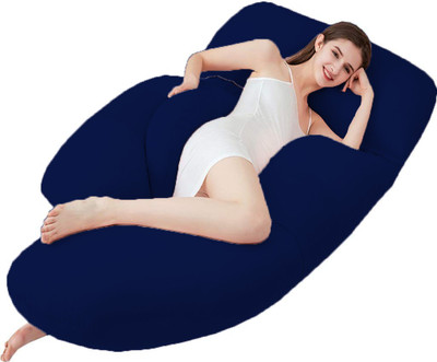 OneNonly Microfibre Solid Pregnancy Pillow Pack of 1(Dark Blue)