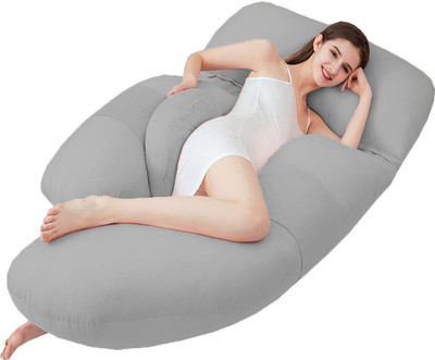 OneNonly Microfibre Solid Pregnancy Pillow Pack of 1(Light Grey)
