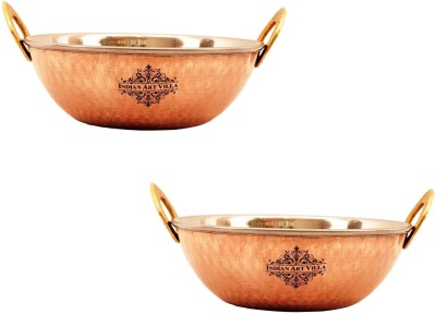 IndianArtVilla Kadhai 19.05 cm diameter 0.9 L capacity(Steel, Copper)