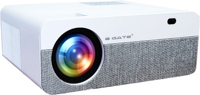 Egate K9 Pro-Max Android Full HD| 4K Support | Android 9.0 |4D Keystone | Home Cinema (6600 lm / 1 Speaker / Wireless / Remote Controller) Portable Projector(White)