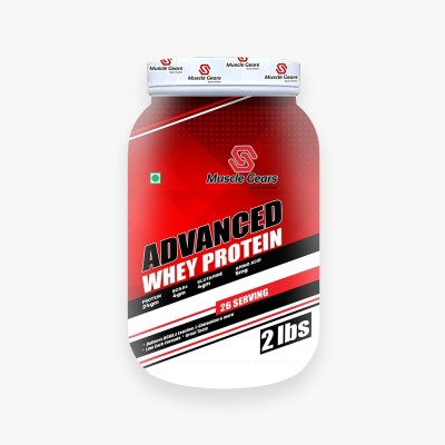 Muscle Gears Advanced Whey Protein 2lbs Malai Kulfi Whey Protein(908 g, Malai Kulfi)