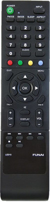 Nij LED15 TV Compatible For LED LCD TV Remote Control FUNAI Remote Controller(Black)
